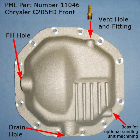 Chrysler C205FD 12 Bolt 8.0 IFS Front Differential Cover